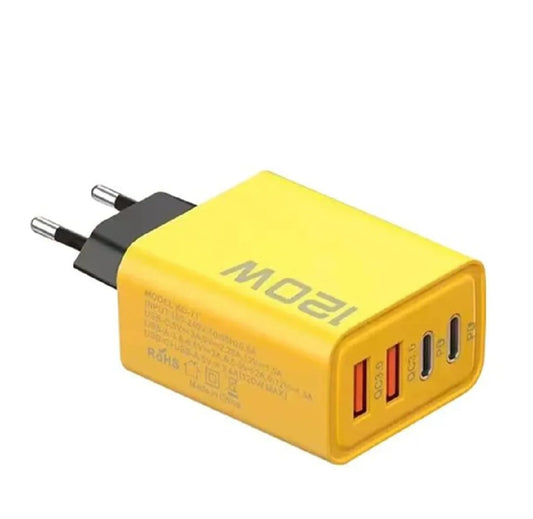 120W Fast Charger Type-C PD 4 Ports Fast Charging Charger EU/US Plug Quick Charge 3.0 Travel Charger Adapter