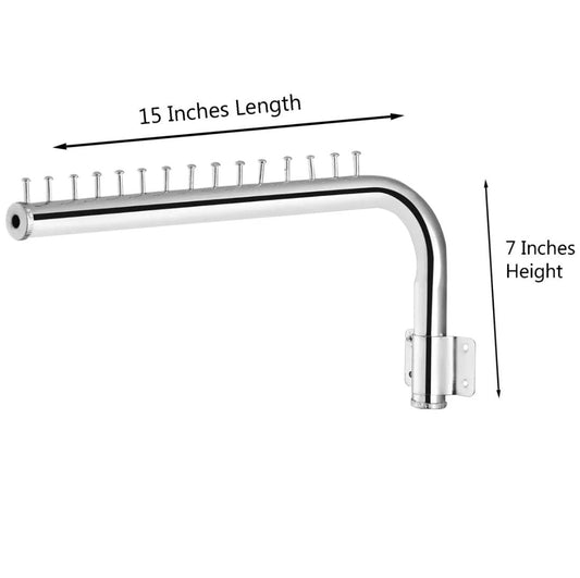 Pack of 3 Cloth hanging stand on wall 15 hangers hanging space With screws