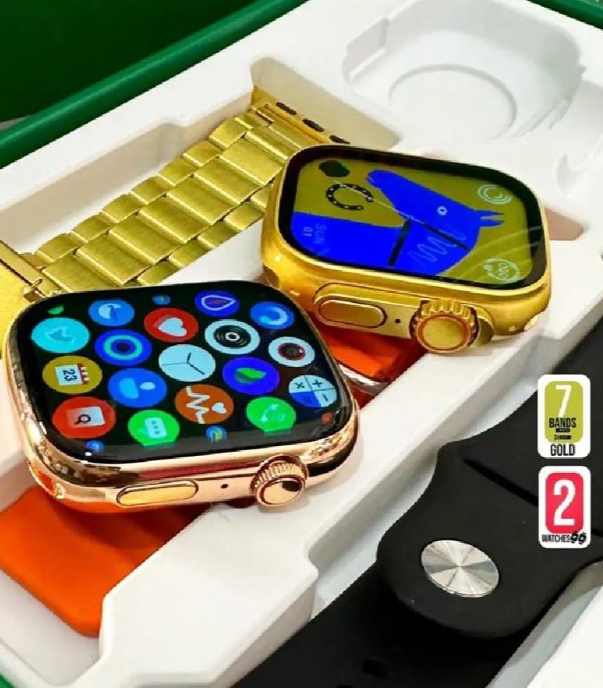 i50 Suit Max 11 in 1 set 2 smart watch Ultra 2 & watch 9 with 7 Different straps and 2 Watch Cover Bluetooth and Touch smart watch