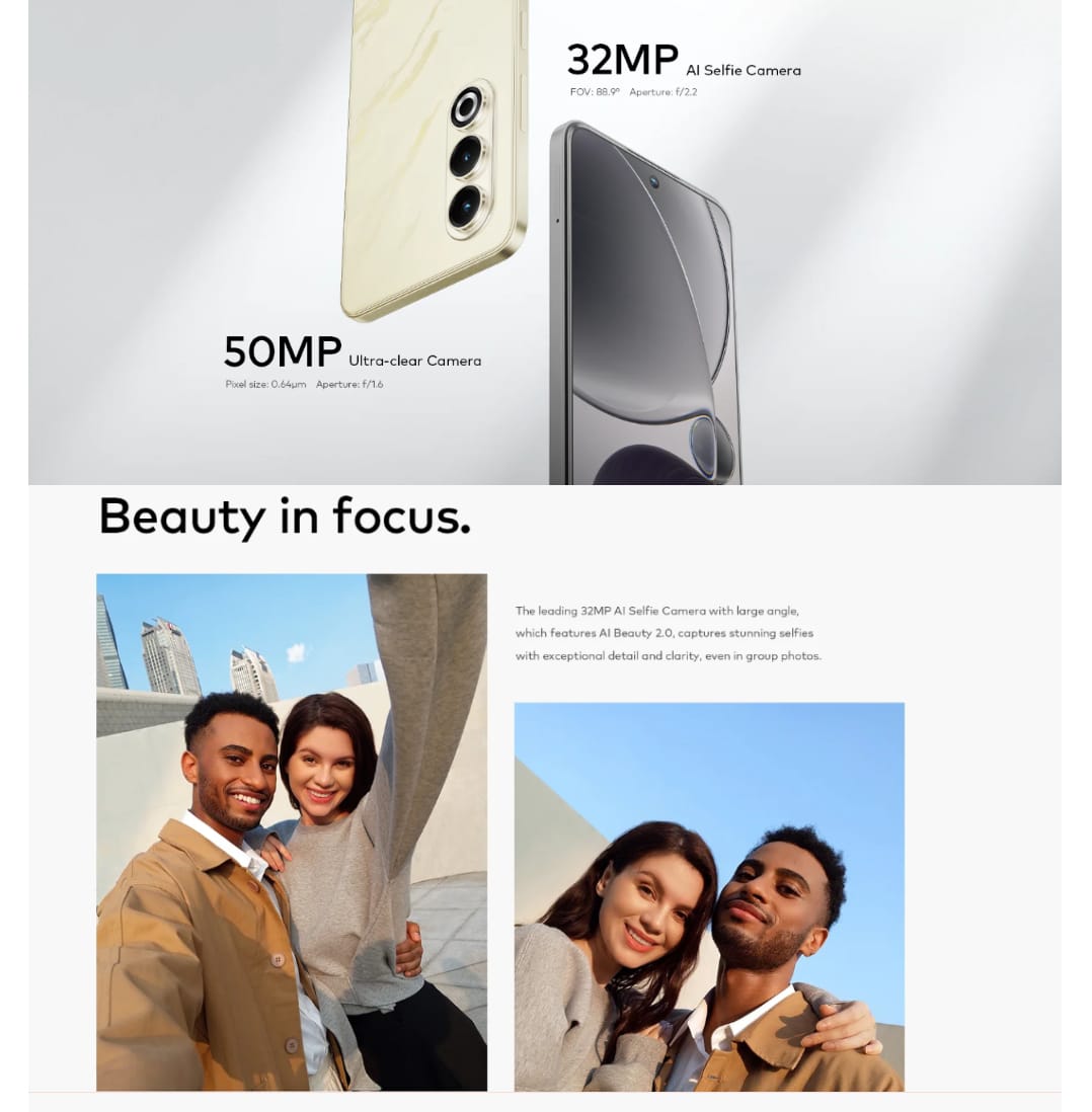 Itel S25 - 6+6GB RAM 128GB ROM 6.78" Super AMOLED Display 50MP Ultra Clear Camera 2K Video Shooting 18W Charger PTA Approved - 1 Year Brand Warranty