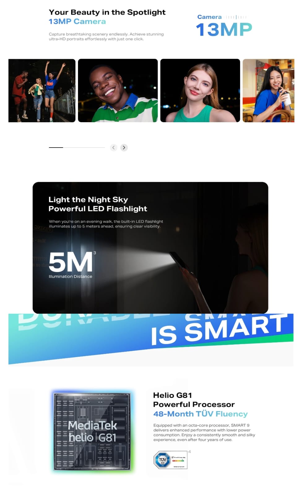 Infinix Smart 9 4GB Ram 128GB Rom 6.7" Display with 120Hz Display 13MP Rear Camera 5000mAh Battery PTA Approved 1 Year Brand Warranty