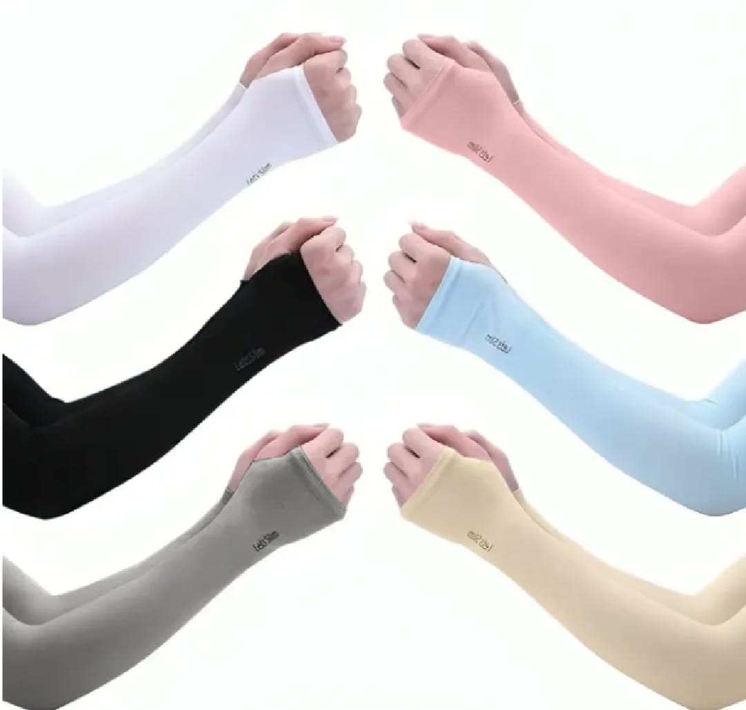 1 Pair Thumb Hole Arm Sleeves for Girls boys Women & Islamic Hijab Wearers UV Protection & Moisture Wicking Perfect for Cycling Running Golf & Outdoor Sports