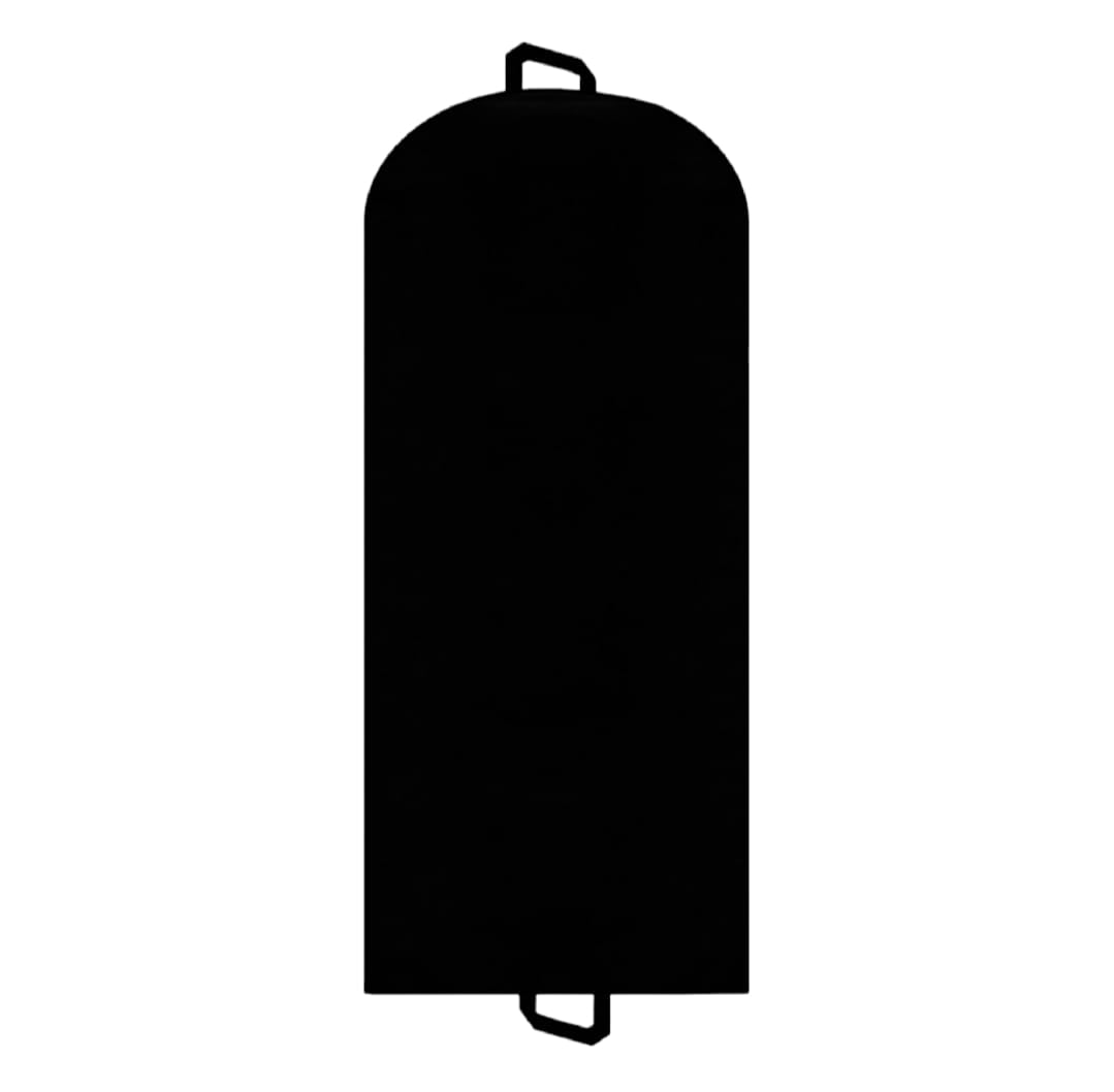 Pack of 6 60 Inches Black Dress Covers Dustproof and Waterproof Storage bags for Clothes, Dress Cover, Closet Organizer, Zipper Bag, Wardrobe Organizer