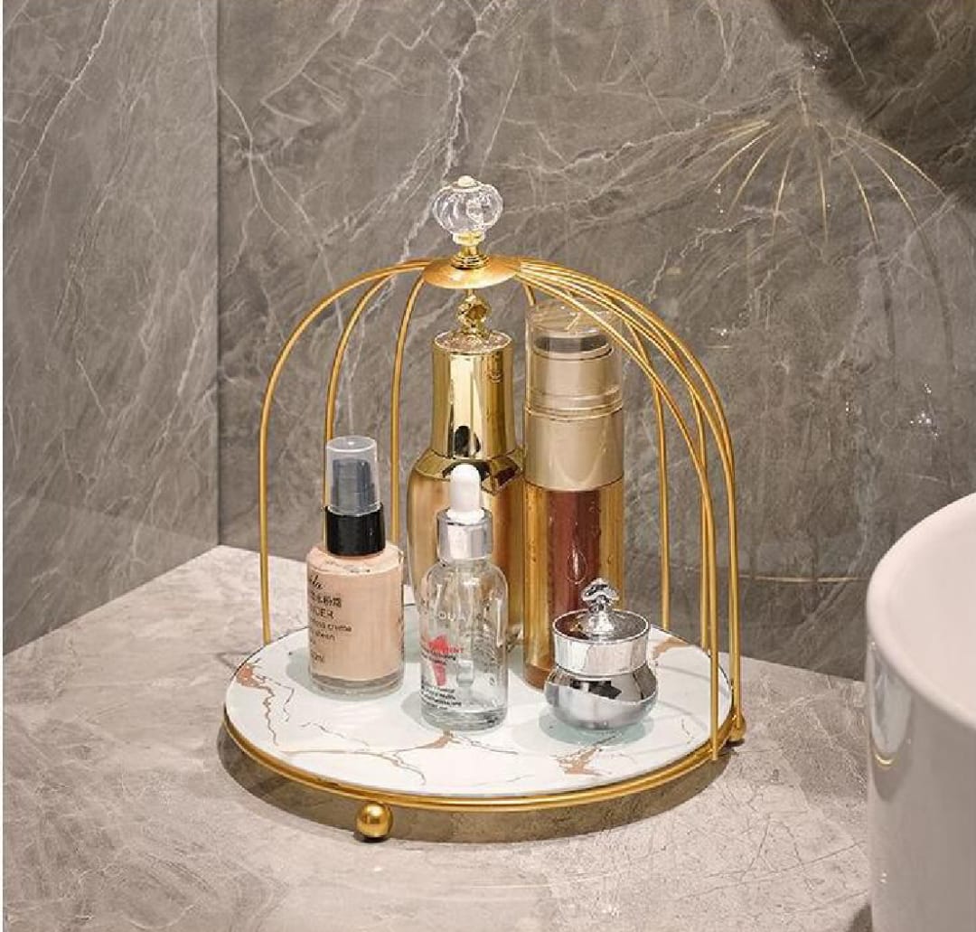Nordic Style Bird cage Makeup Organizer Cosmetics Storage Rack