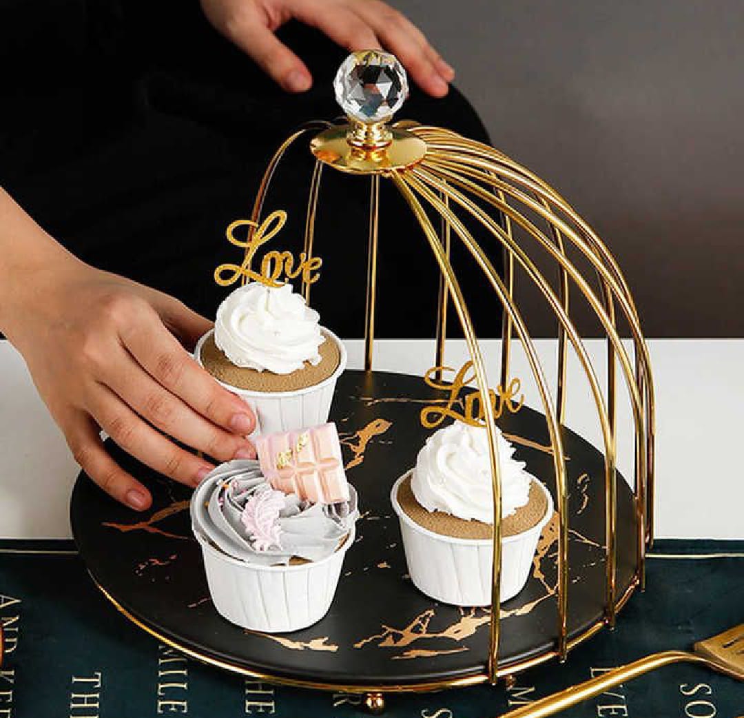 Nordic Style Bird cage Makeup Organizer Cosmetics Storage Rack