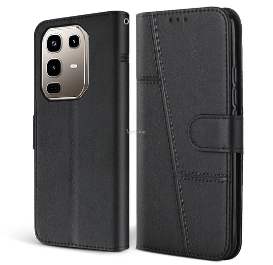 Book Cover for Infinix Note 50 4G / Note 50 Pro 4G Retro PU Wallet Case Flip Clasp Stand Cards Holder Casing