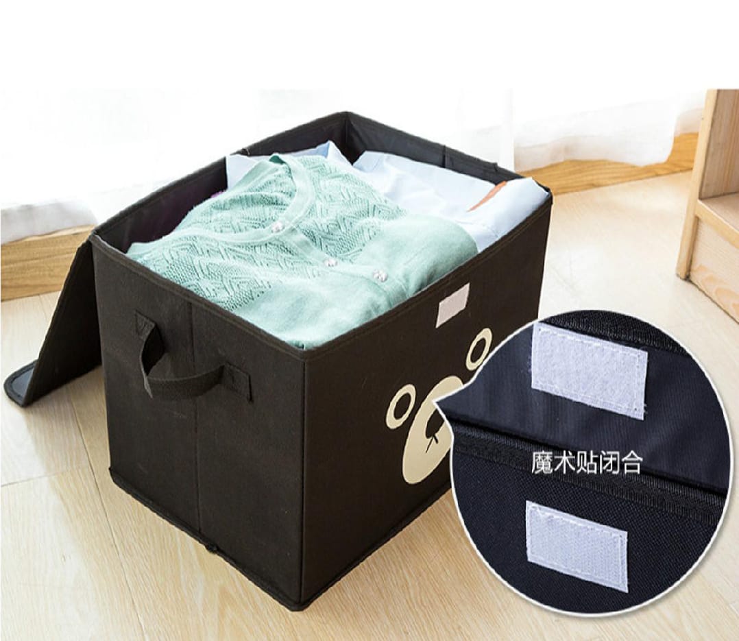 Panda Design Folding Storage Bins Basket Kid Toys Organizer Storage Box