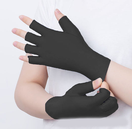 Summer Ice Silk Half Fingers Breathable Thin Gloves for men & women