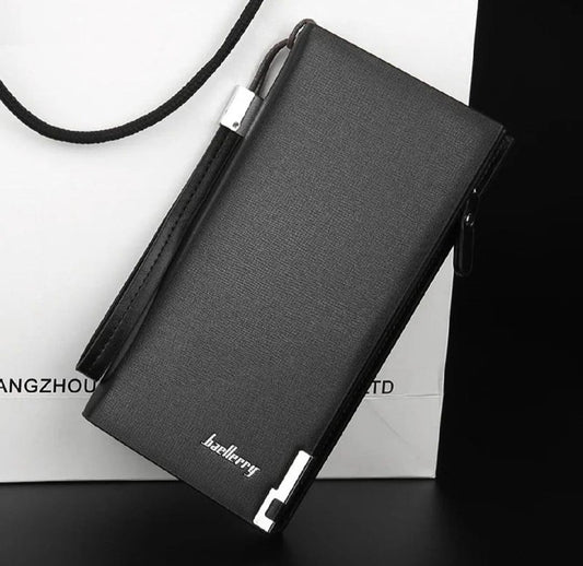 Men’s Long Slim Wallet Microfibre Leather Long Purse - Ultra Slim and Business Luxurious & Finest Quality