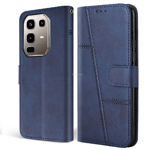 Book Cover for Infinix Note 50 4G / Note 50 Pro 4G Retro PU Wallet Case Flip Clasp Stand Cards Holder Casing