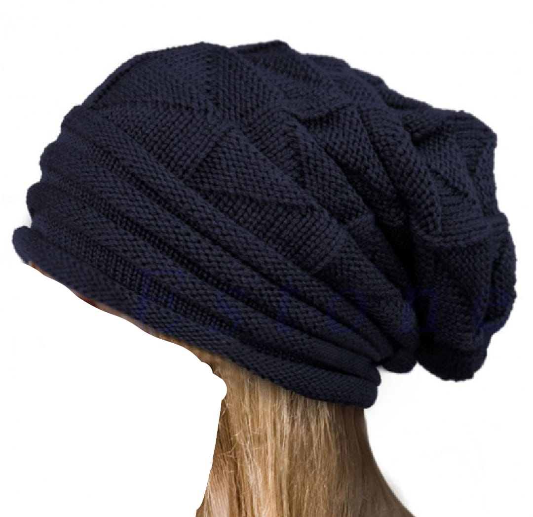 Winter Hat Long Size Knitted Cap High Quality Casual Beanies For Men & Women Solid Bonnet Cap