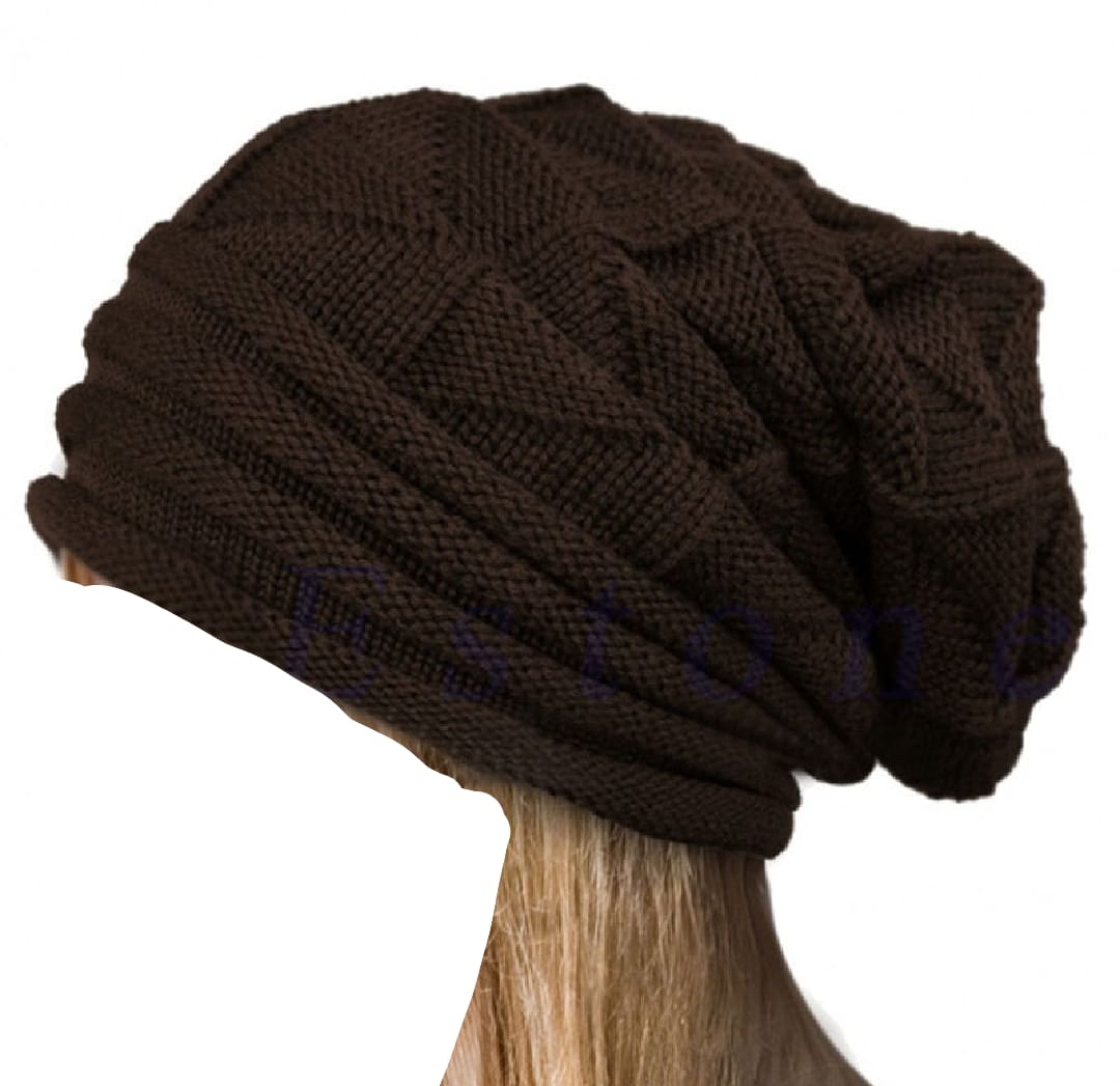 Winter Hat Long Size Knitted Cap High Quality Casual Beanies For Men & Women Solid Bonnet Cap