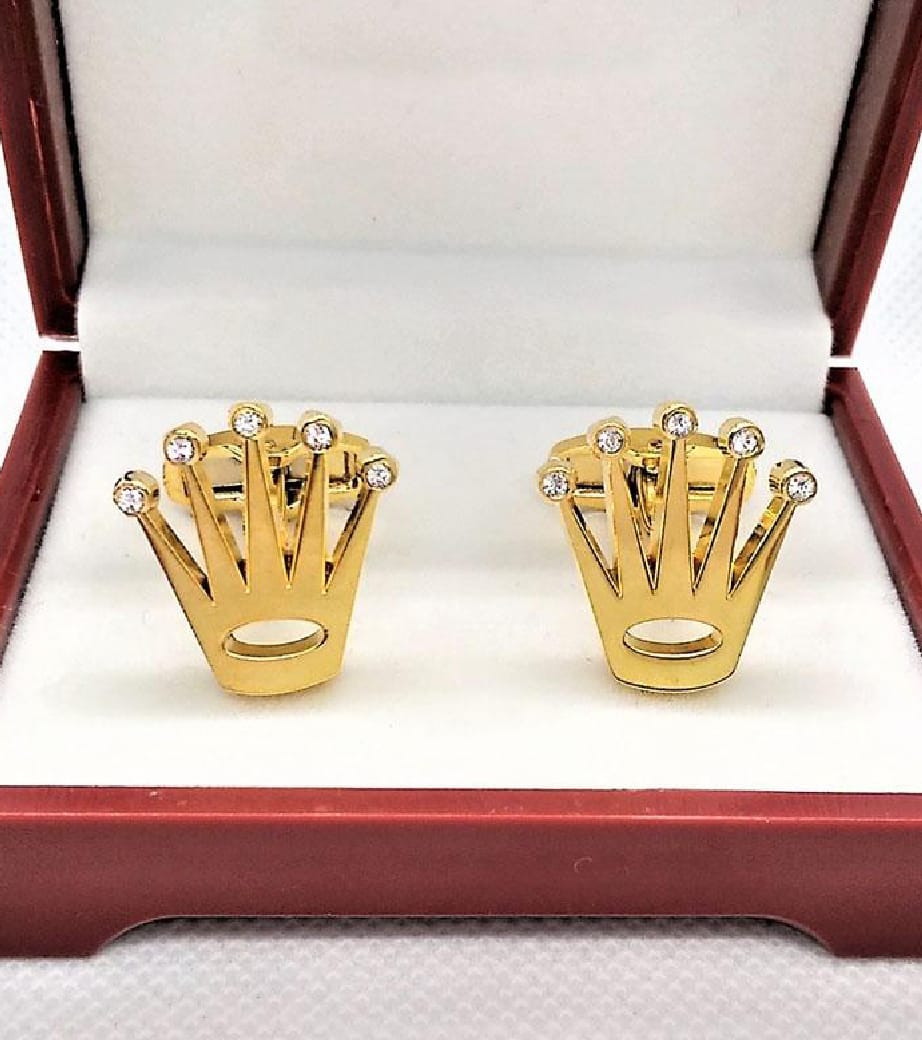 Crown Cufflinks Studs Gifts for Men