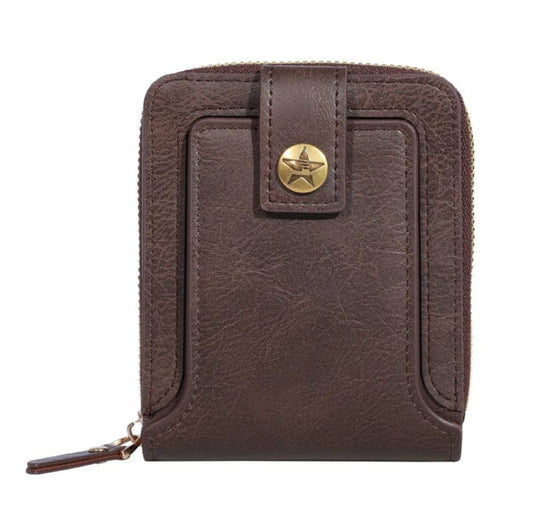 Men's Zipper Buckle, Credit Card Card Holder, Zipper Coin Storage Zipper Button Closure Business Wallet