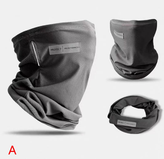 Summer Ice Silk Sunscreen Mask For Men Women Outdoor Cycling Face & Neck Covet UV Protection Ear Bandana Scarf