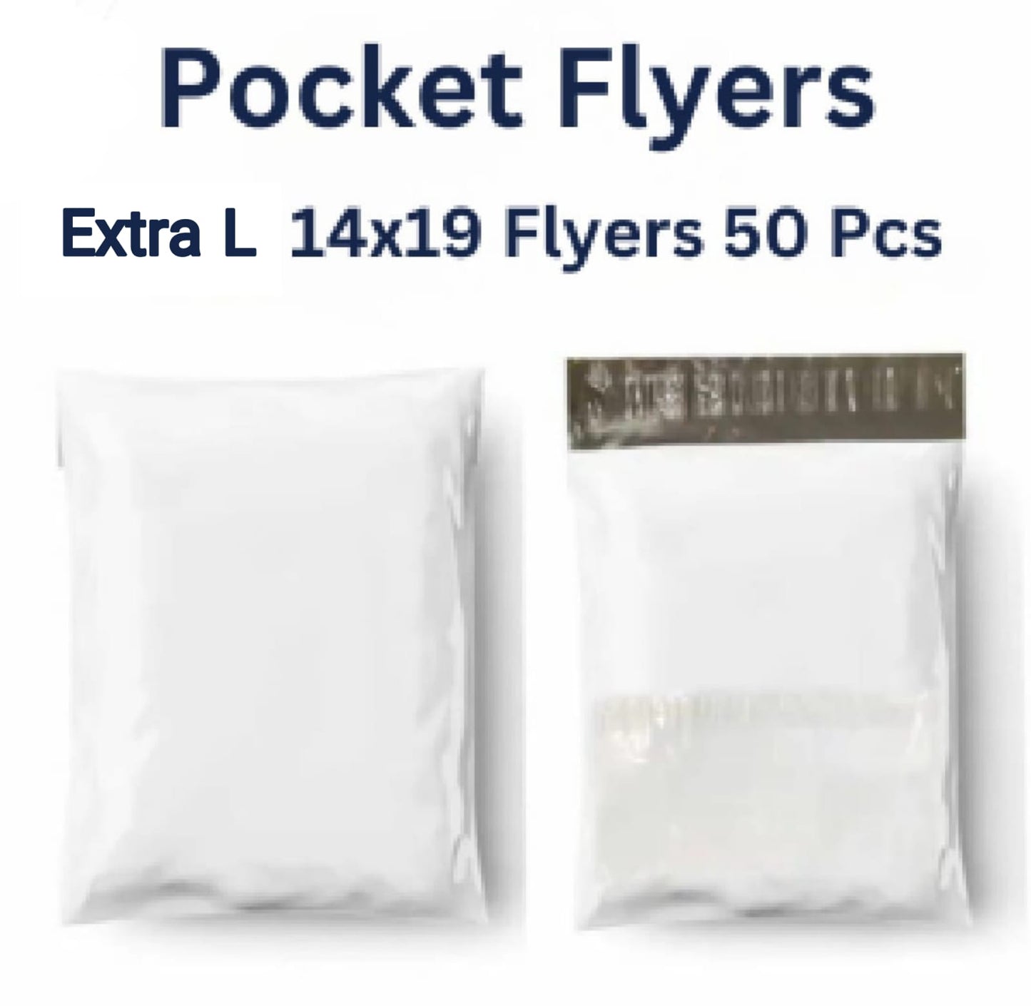 50 pcs Ecommerce Shipping Courier Flyer Bag with Pocket all sizes Tear Resistant Water Proof Durable Strong Self Seal Adhesive Strip Highly Reliable Economical Packaging Material