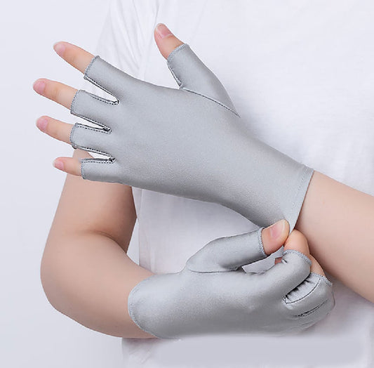Summer Ice Silk Half Fingers Breathable Thin Gloves for men & women