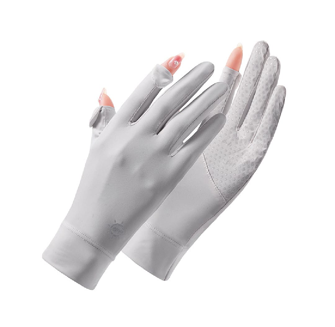 Outdoor Men & Women Cycling Driving Sunscreen Thin Sun Protection Ice Silk Anti-UV Gloves
