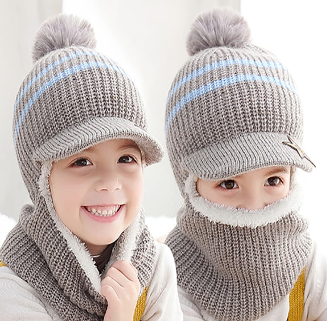 Thickening Face Warm Cycling Protection Fashion Cowl Children's Hat