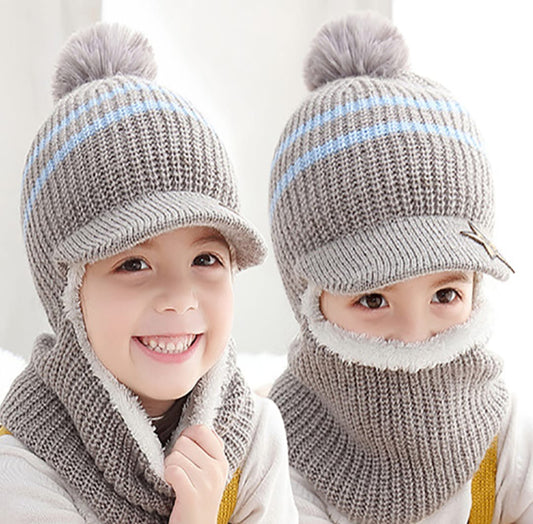 Thickening Face Warm Cycling Protection Fashion Cowl Children's Hat