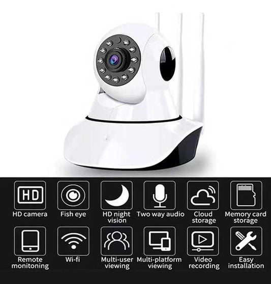 Hightech Wireless WIFI CCTV IP 1MP Camera 720P view PTZ With Triple Antenna v380