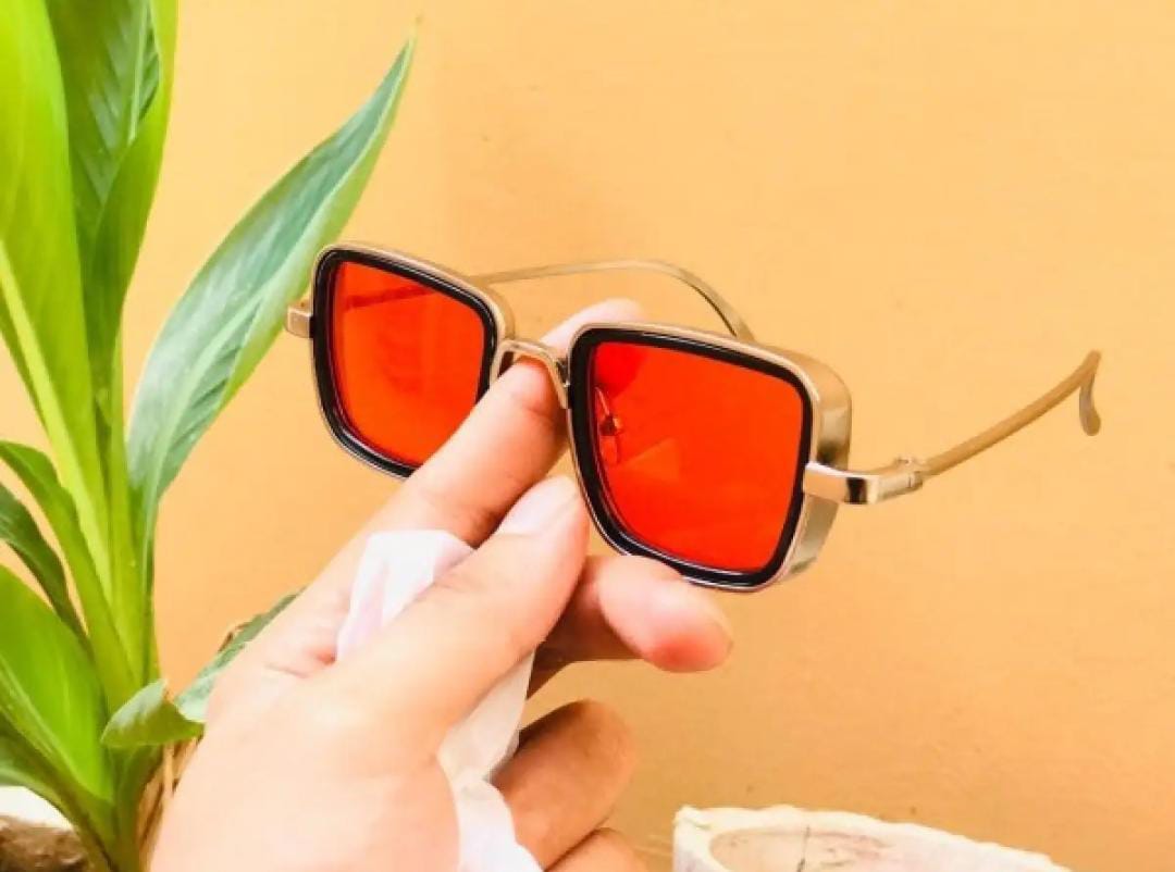 Original Metal Frame Sunglasses for Men Square Retro Cool Sun Shades Steampunk Style Sunglasses