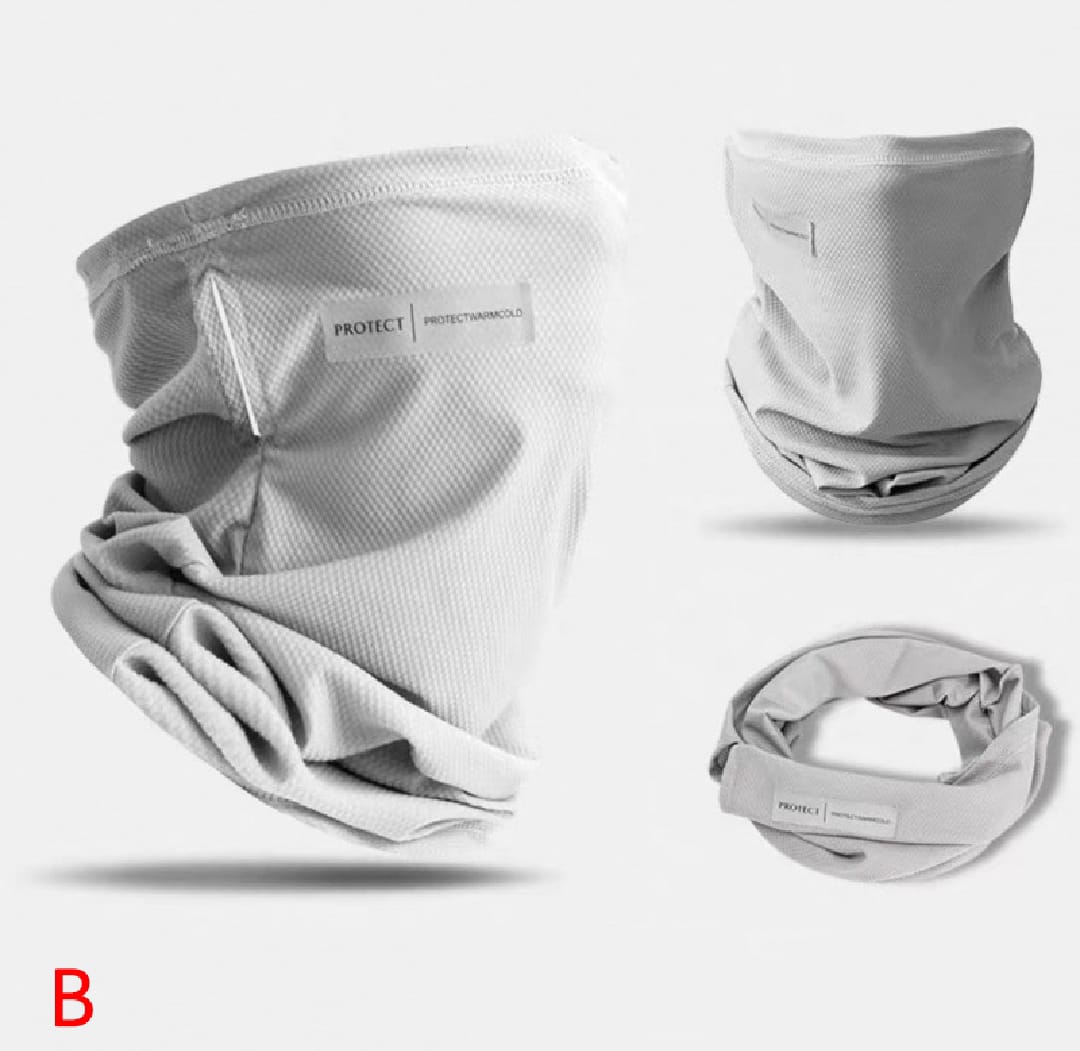 Summer Ice Silk Sunscreen Mask For Men Women Outdoor Cycling Face & Neck Covet UV Protection Ear Bandana Scarf