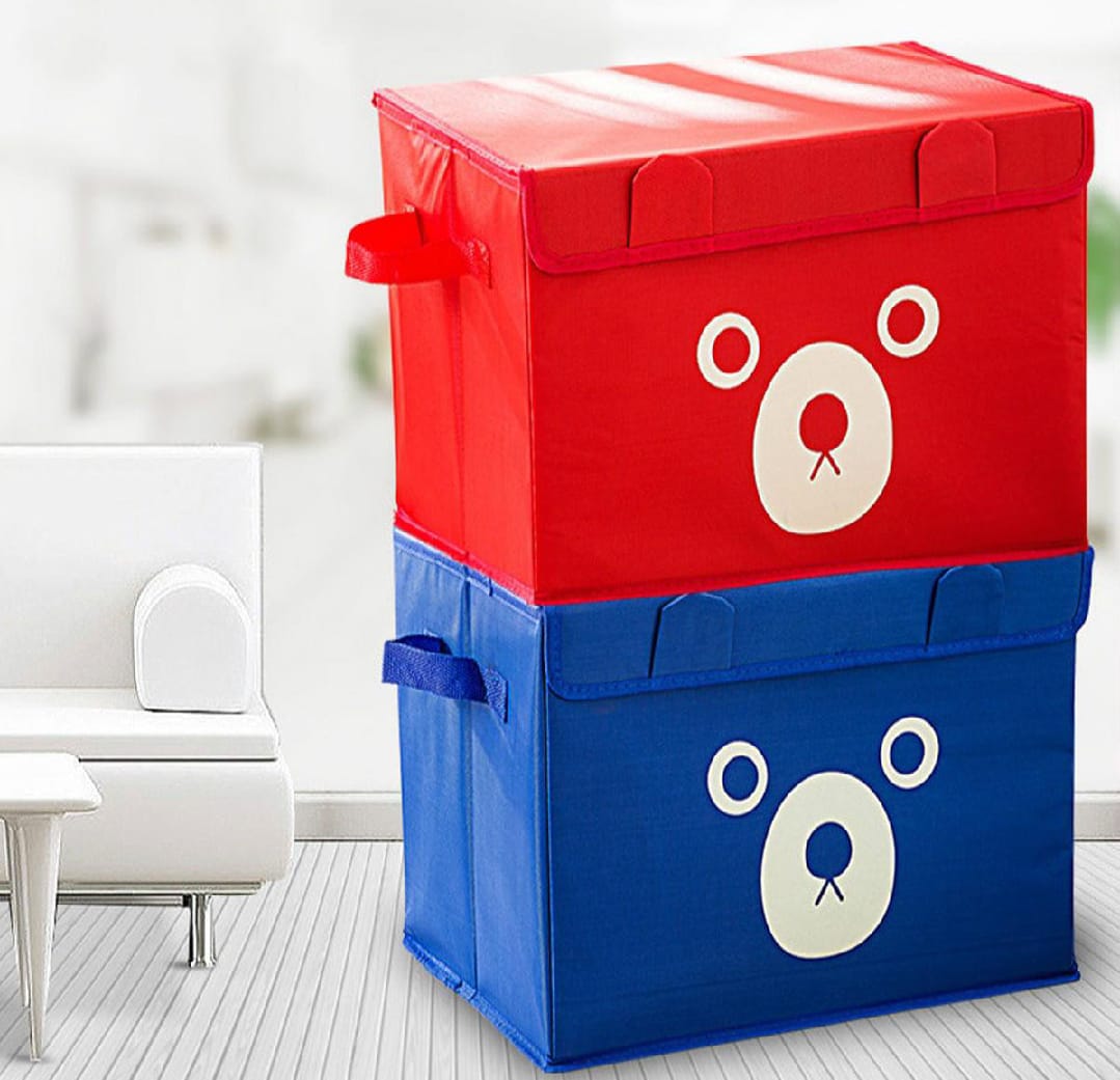 Panda Design Folding Storage Bins Basket Kid Toys Organizer Storage Box