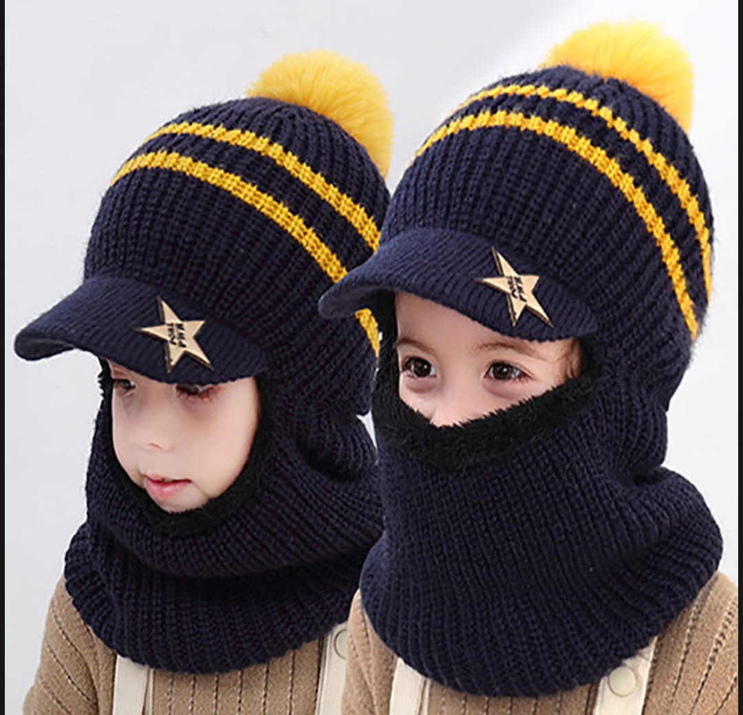 Thickening Face Warm Cycling Protection Fashion Cowl Children's Hat