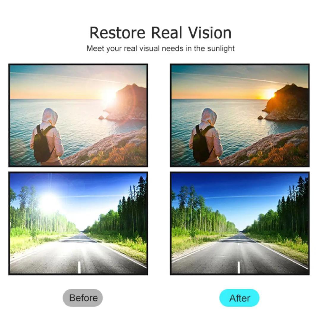 Large Frame Double Beam TAC Polarized Unisex Fashion Clean Vision Sunglasses for Men