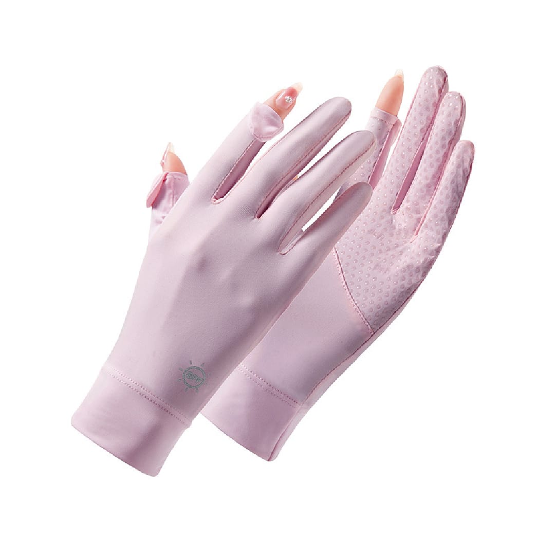 Outdoor Men & Women Cycling Driving Sunscreen Thin Sun Protection Ice Silk Anti-UV Gloves