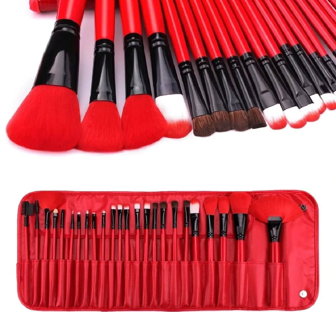 Pack of 24 Professional Makeup Brushes Set with Kit Pouch