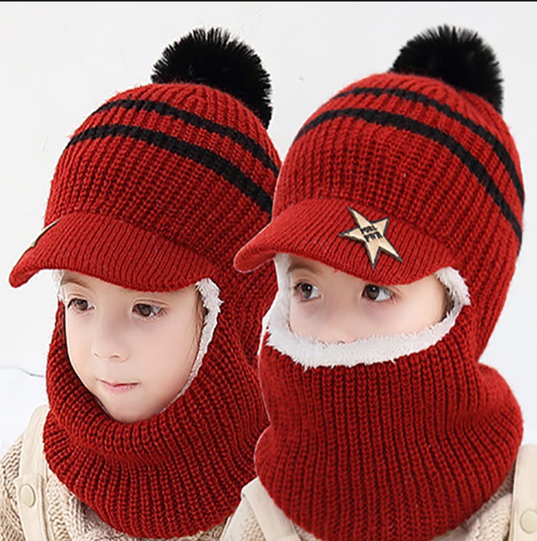 Thickening Face Warm Cycling Protection Fashion Cowl Children's Hat