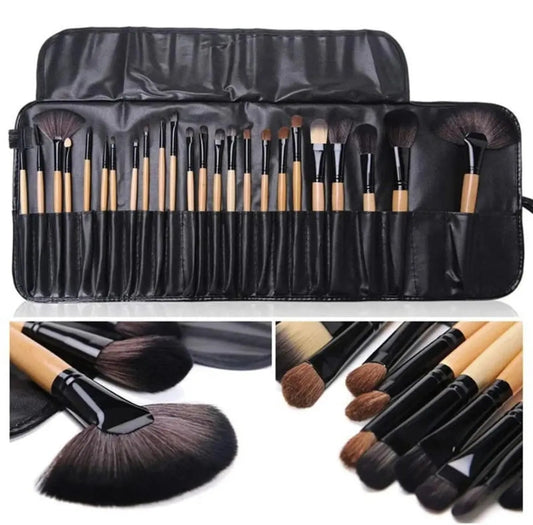 Pack of 24 Professional Makeup Brushes Set with Kit Pouch