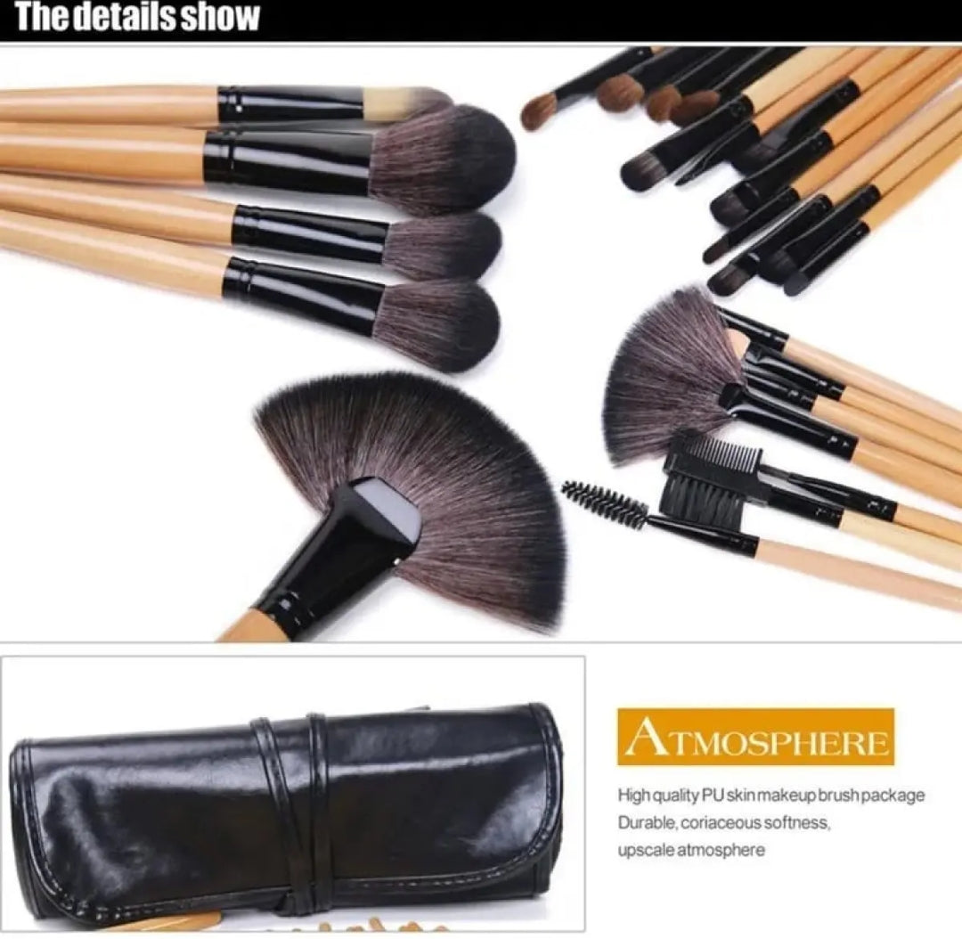 Pack of 24 Professional Makeup Brushes Set with Kit Pouch