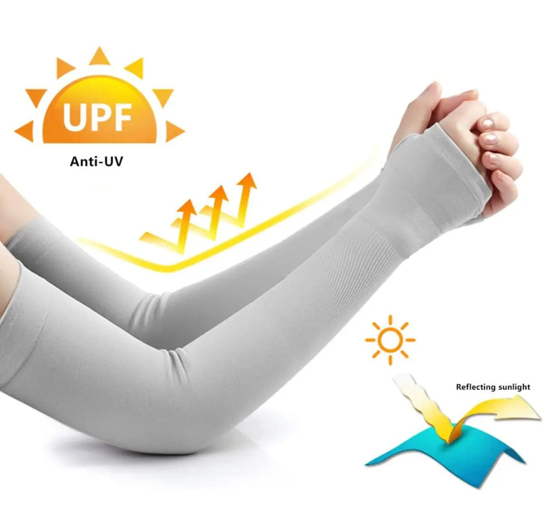 Ice Fabric - Sun Protection Arm Cooling Sleeve Cuffs UV Protection Breathable Arm Sleeve