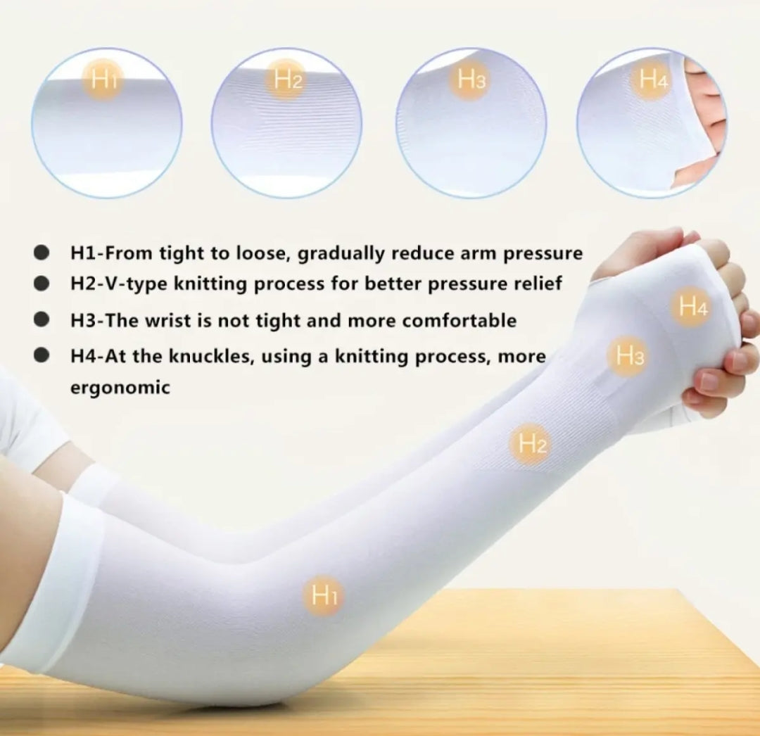 Ice Fabric - Sun Protection Arm Cooling Sleeve Cuffs UV Protection Breathable Arm Sleeve