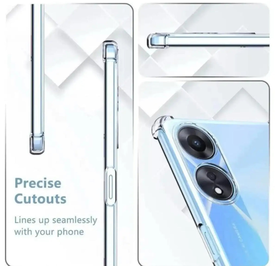 Oppo A38 4G Back Cover Bumper Transparent Soft Clear Silicon Jelly Back Case Imported