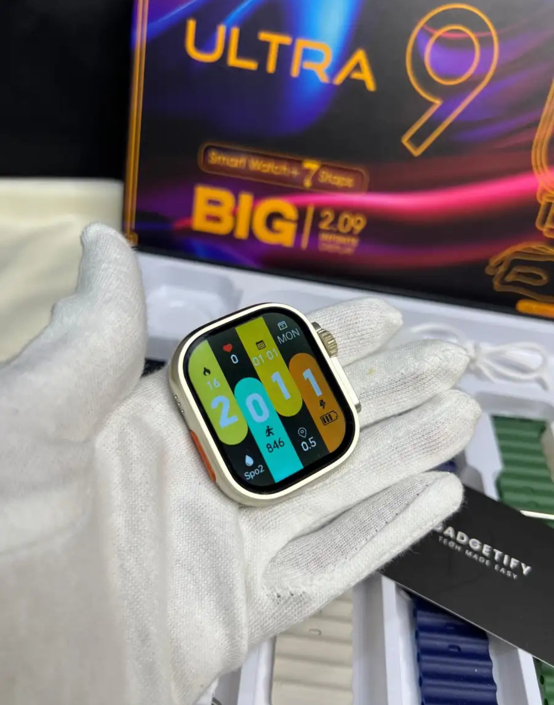 DT900 Pro Ultra Smart Watch (49mm)  with 7 straps + Wireless Charger 2.09 Infinite Display