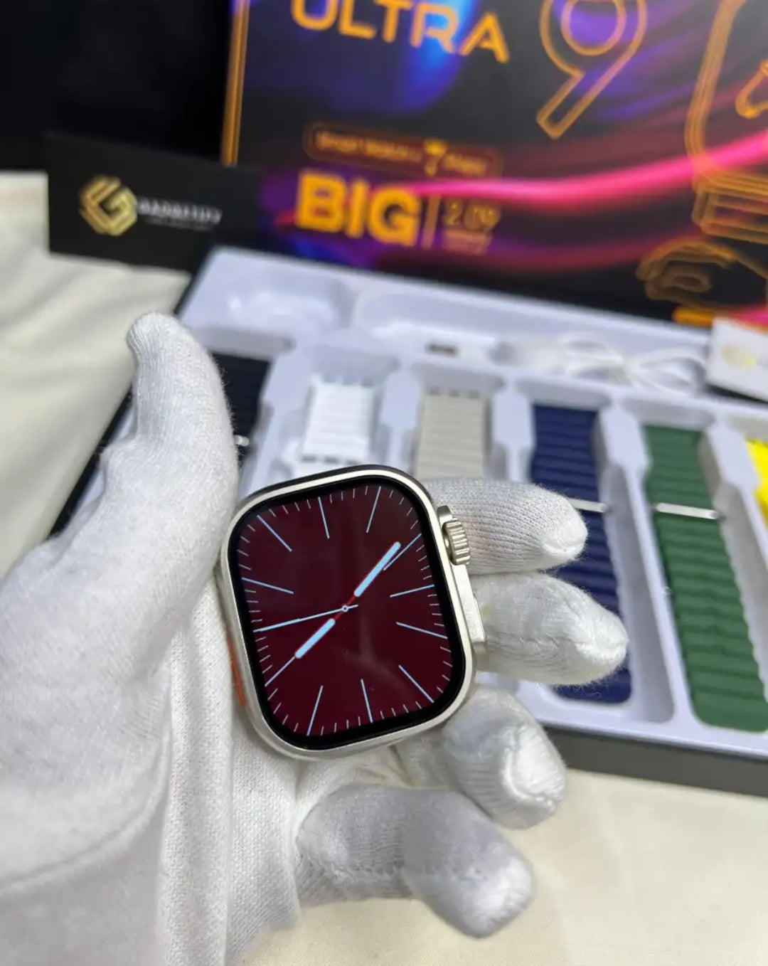 DT900 Pro Ultra Smart Watch (49mm)  with 7 straps + Wireless Charger 2.09 Infinite Display