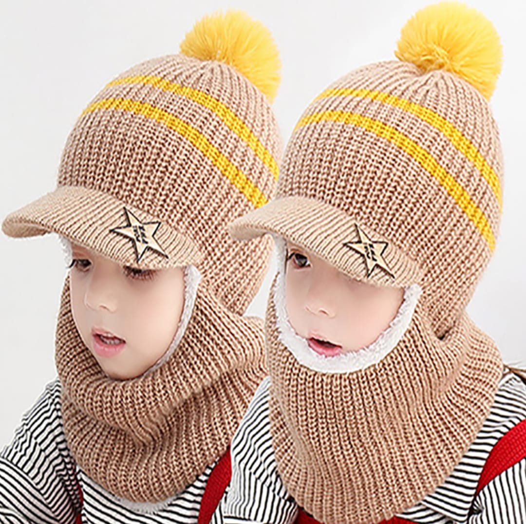 Thickening Face Warm Cycling Protection Fashion Cowl Children's Hat