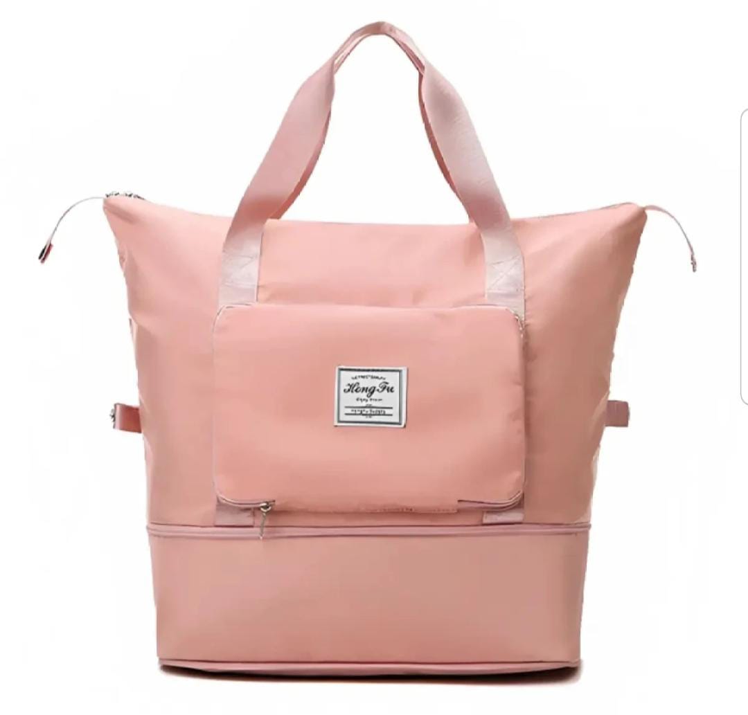 Large Capacity Folding Travel Bag, Travel Lightweight Waterproof Carry on Luggage Bags with Fixed Strap.