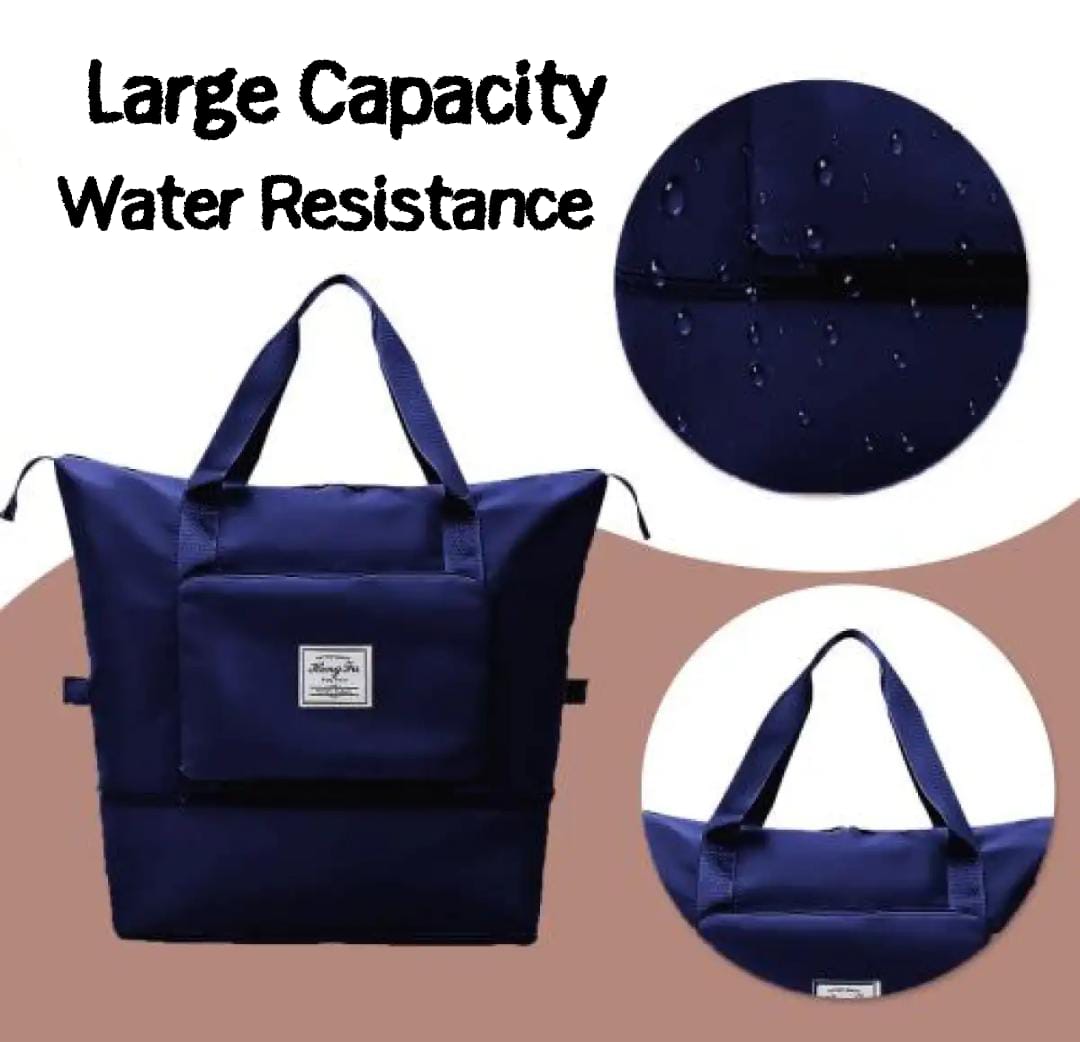 Large Capacity Folding Travel Bag, Travel Lightweight Waterproof Carry on Luggage Bags with Fixed Strap.