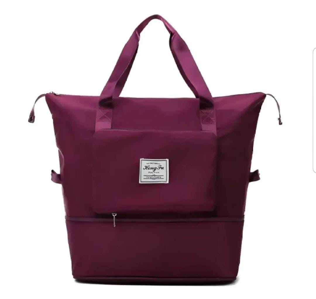 Large Capacity Folding Travel Bag, Travel Lightweight Waterproof Carry on Luggage Bags with Fixed Strap.