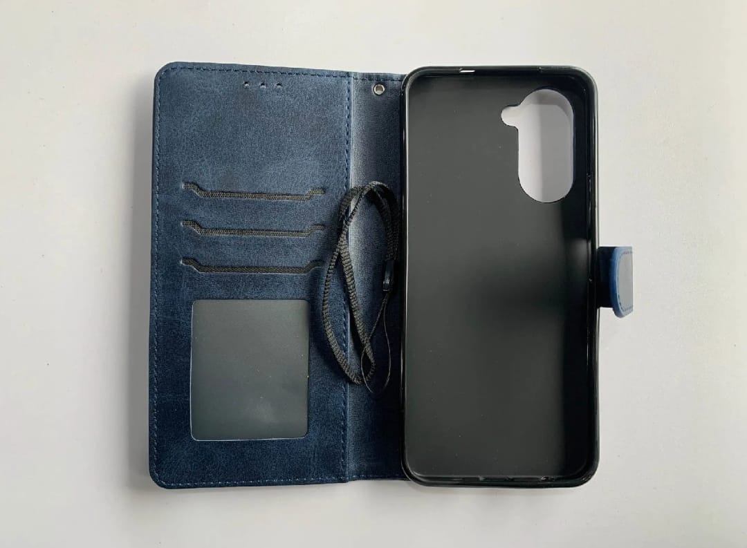 Book Cover for Vivo Y18/ Vivo Y03 PU Leather Flip Case/ Wallet Case/ Book Cover with Cards and Cash slots