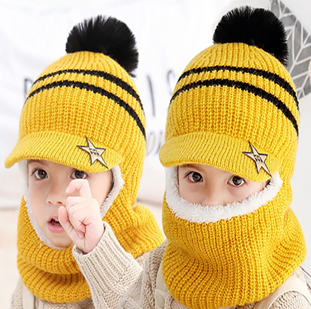 Thickening Face Warm Cycling Protection Fashion Cowl Children's Hat