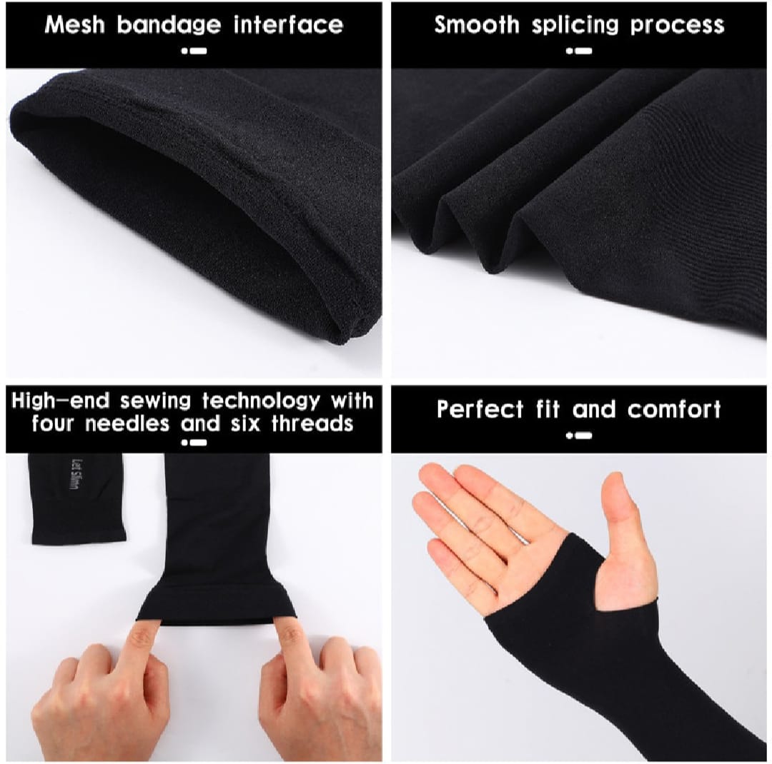 1 Pair Thumb Hole Arm Sleeves for Girls boys Women & Islamic Hijab Wearers UV Protection & Moisture Wicking Perfect for Cycling Running Golf & Outdoor Sports