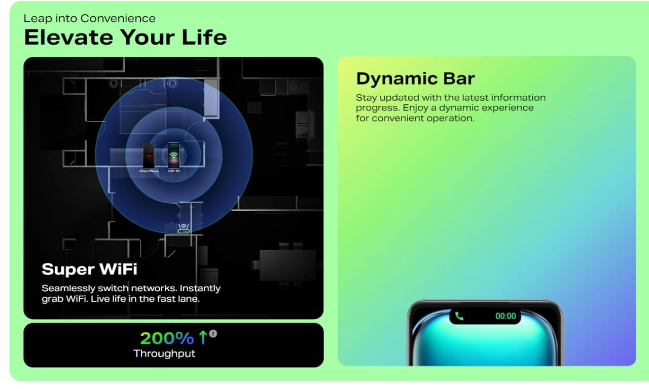 Infinix Hot 50 8 + 8/128, 6.78" FHD+ 120Hz Display, 50MP Camera, 5000mAh Battery with 18W Fast Charge, MediaTek Helio G100, XOS 14.5 Android 14