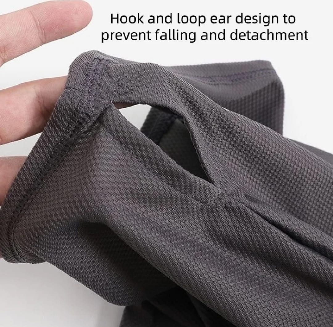 Summer Ice Silk Sunscreen Mask For Men Women Outdoor Cycling Face & Neck Covet UV Protection Ear Bandana Scarf