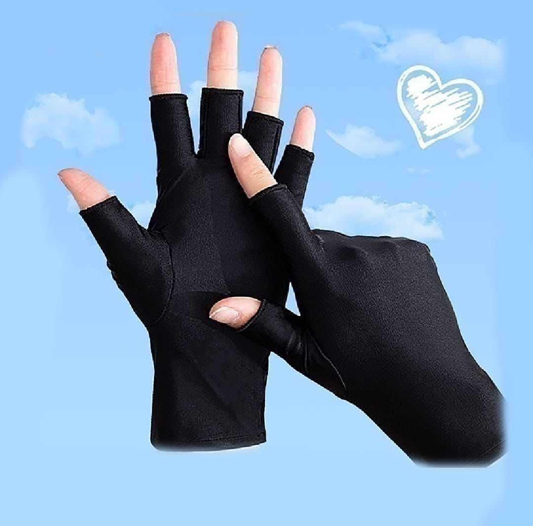 Summer Ice Silk Half Fingers Breathable Thin Gloves for men & women